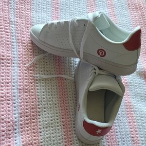 White and Red Sneakers